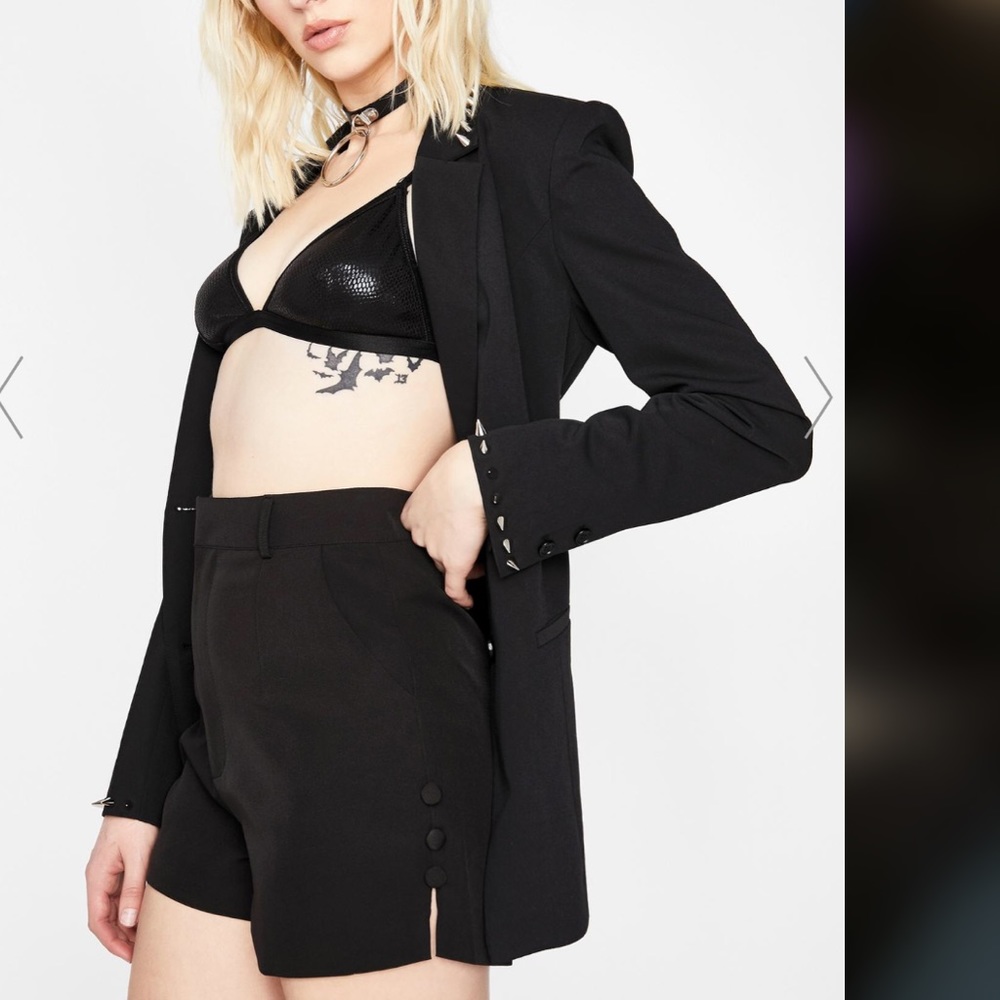 Women’s black tuxedo shorts XS